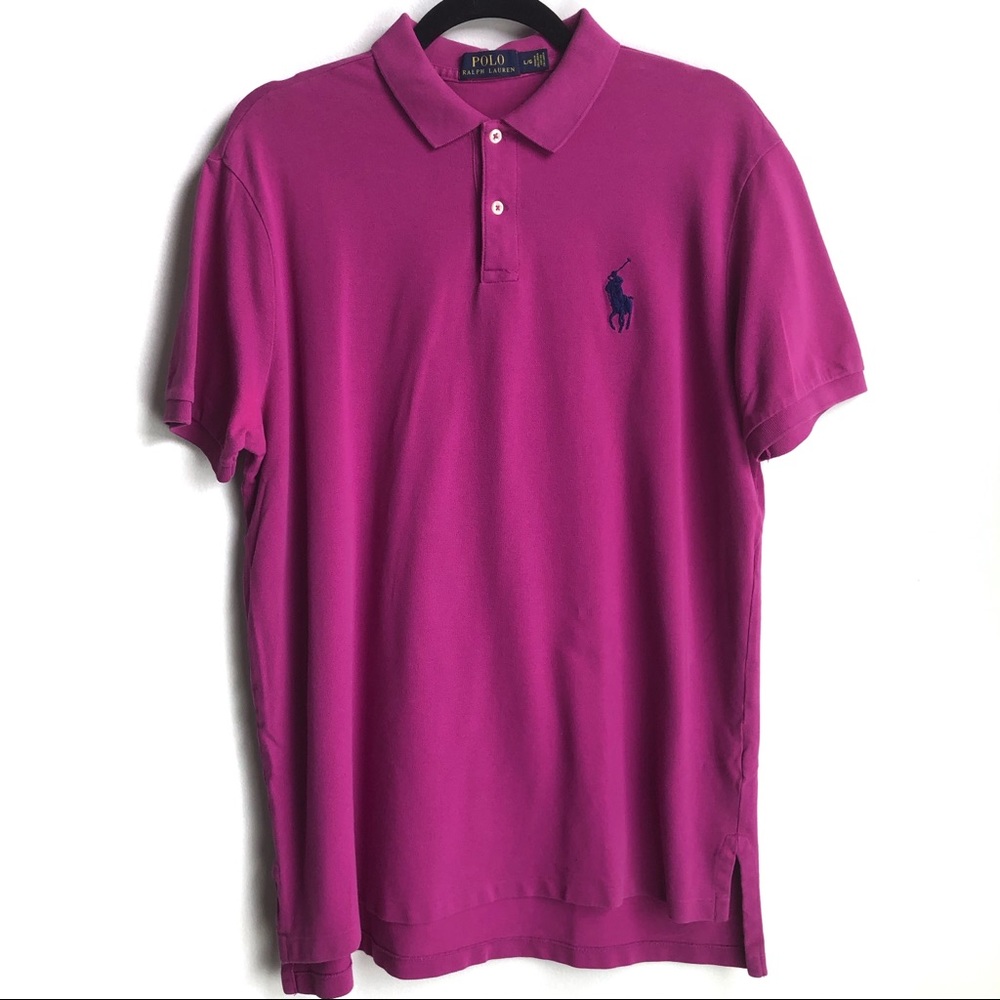 Polo by Ralph Lauren Magenta Polo Shirt| XL Horse